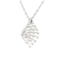 Diamond 0.14 ctw "Angel wing" pendant, 14k white gold