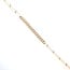 Curb link & beaded chain bracelet 18k yellow gold 2.89gr