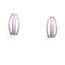 Diamond (0.32ctw) purple enamel earrings 18k rose gold 3.3gr