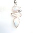Moonstone and blue accent stones pendant sterling silver