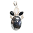 Moss agate & moonstone pendant sterling silver