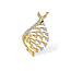 Diamond  "Angel Wings" pendant, 14k yellow gold