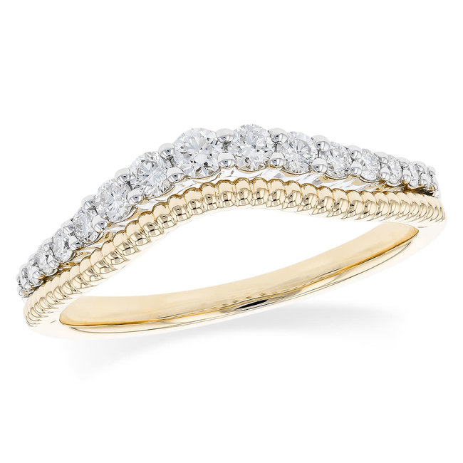 Enhancer Double Diamond Rope Ring (0.30 ctw) Quinn's Goldsmith