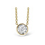 Diamond bezel set pendant, 14k yellow gold 0.33 ctw