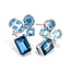 Blue Topaz And Diamond Earrings 4.15 ctw