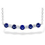 Sapphire & diamond bar necklace, 14k white gold