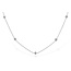 Diamond (1.00ctw) by the yard necklace, bezel set,  14k white gold
