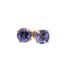 Tanzanite 1.5 ctw round stud earrings 14k yellow gold