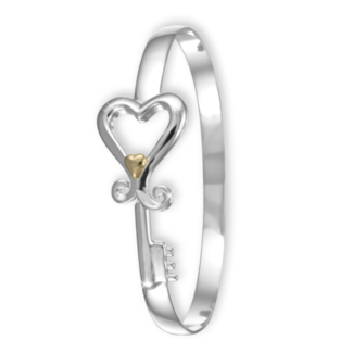 6mm Key to Her Heart Bangle, size 7"