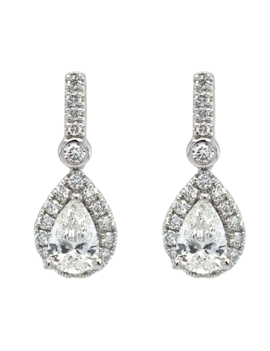 Pear-Shaped Lab-Grown Diamond Earrings