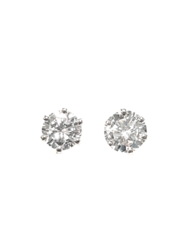 Diamond (0.47ctw) round stud earrings 14k white gold