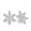 Diamond (0.07ctw) snowflake earrings, 14k white gold