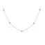 Diamond (1.00ctw) by the yard necklace, bezel set,  14k white gold