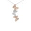 Diamond (0.24ctw) butterfly necklace 18k white & rose gold 2.4gr