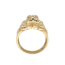 Lion's head men's ring 18k yellow gold