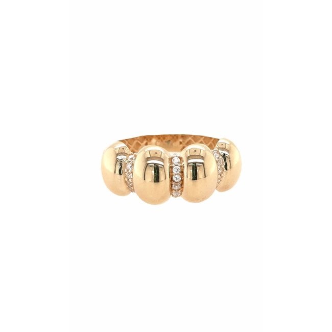 High polished oval band ring 18k yellow gold 2.7gr