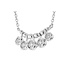 Diamond (0.09ctw) five round charms bar necklace, 14k white gold