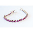 Purple garnet bracelet, sterling silver 7.25"