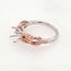 Diamond (0.23 ctw) infinity semi-mount 18k rose gold 3.5 gr