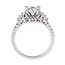 Diamond (0.37) baguette semi mount  14k white gold 3.3 gr