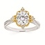 1/5 Ctw. Diamond Semi Mount  in 14K yellow and white gold 3.7 gr