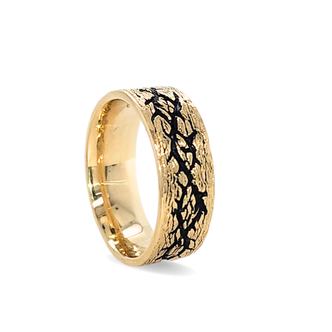 TQ Original crown of thorns 6mm band 14k gold 6.4 gr
