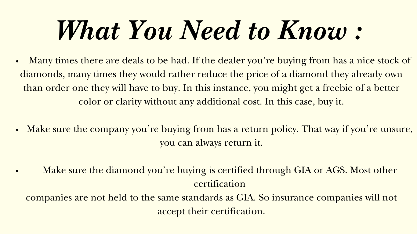 Diamonds, What you need to know