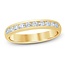 Diamond (0.50 ctw) channel set band 18k yellow gold 3.3 gr