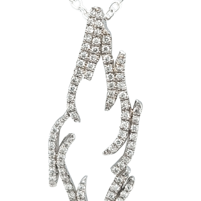 TQ Original diamond (1 ctw) pendant 14k white gold 3.1 gr