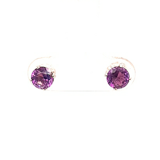 1.00ctw amethyst stud earrings sterling silver