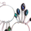 Abalone dangle earrings, sterling silver