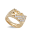Diamond (0.50ctw) gents nugget ring 14k yellow gold
