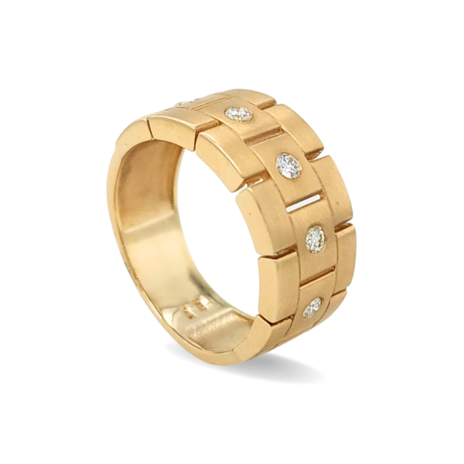 Diamond Men's Link Band 14k yellow gold