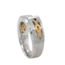 Diamond (0.25 ctw) men's ring 14k white & yellow gold 13.8 gr