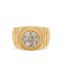 Diamond (0.50ctw) rolex style ring 14k yellow gold 7.8gr size 8.5