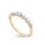 Diamond (0.40 ctw) oval & round stackable band 14k yellow gold