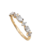 Diamond (0.40 ctw) oval & round stackable band 14k yellow gold