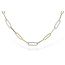 Diamond 0.75 ctw) paperclip link necklace 14k yellow gold
