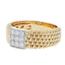 Diamond (0.33 ctw) square cluster ring 14k yellow gold
