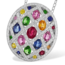 Sapphire, ruby, & garnet (2.45 ctw) & diamond (0.55 ctw) pendant w/chain 14k white gold