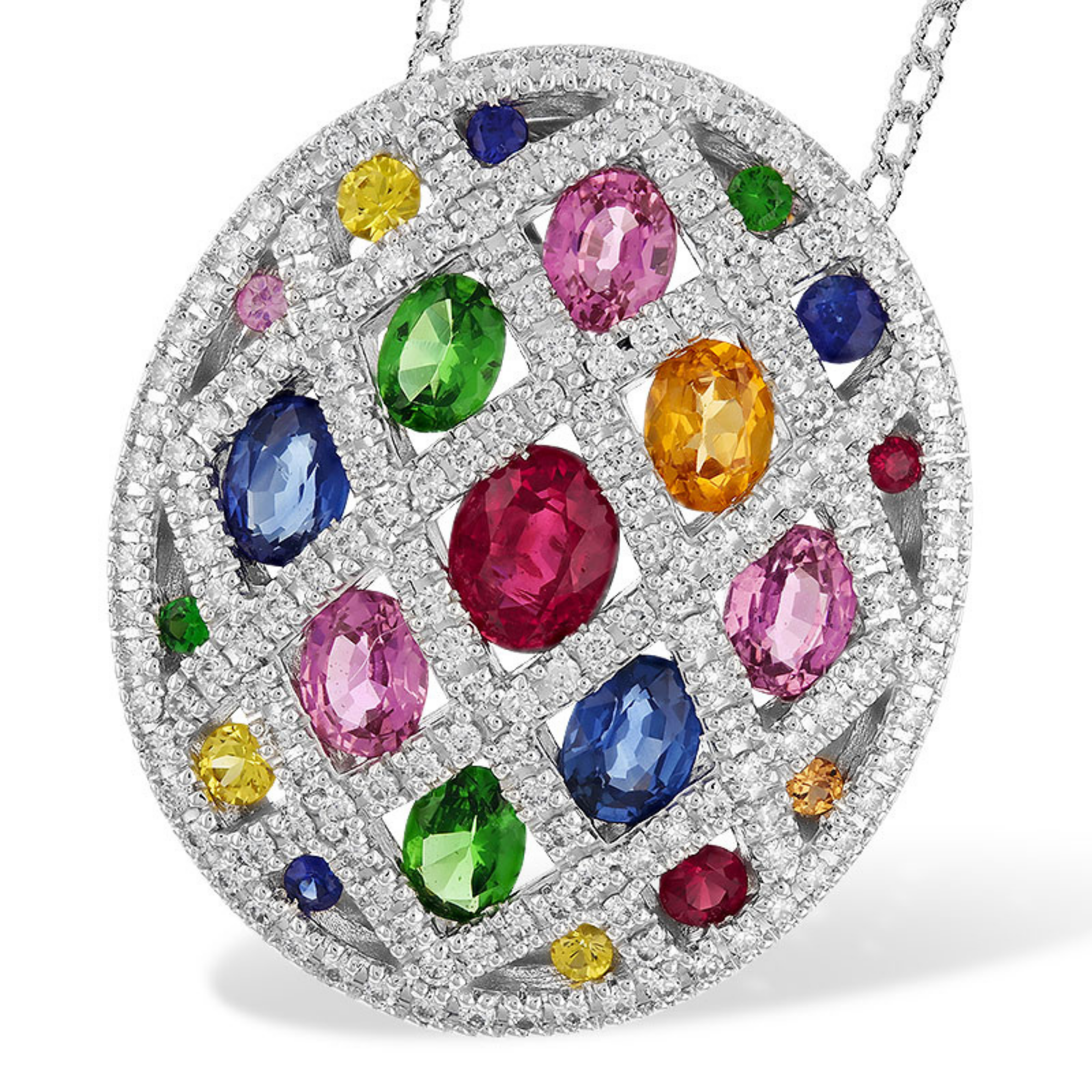 Garnet sale sapphire necklace