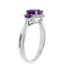 Amethyst (1.32 ctw) & diamond (0.08 ctw) ring 14k white gold