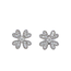 Diamond (0.22 ctw) heart floral earrings 18k white gold