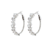 Diamond (3.35 ctw) pear shape hoop earrings 14k white gold