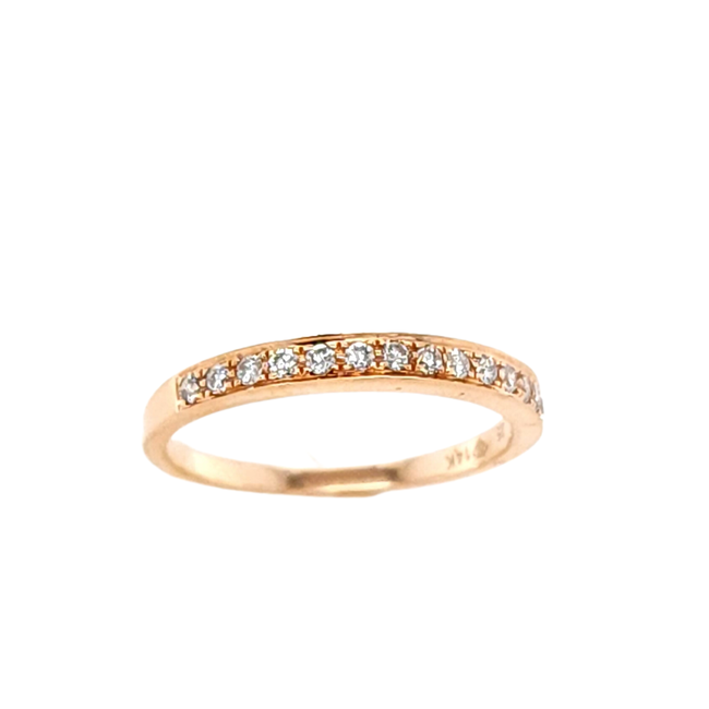 Diamond (0.18 ctw) channel set band 14k rose gold