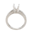 Diamond (0.14 ctw) diamond cut milgrain setting 14k white gold