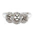 Diamond (0.31 ctw) 3 stone halo setting 14k white gold 4.3 gr