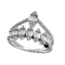 Diamond (0.62 ctw) double row tiara ring 18k white gold