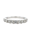 Diamond (0.53 ctw) alternating round band 14k white gold