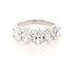 Diamond (3.52 ctw) oval 5 stone band 18k white gold